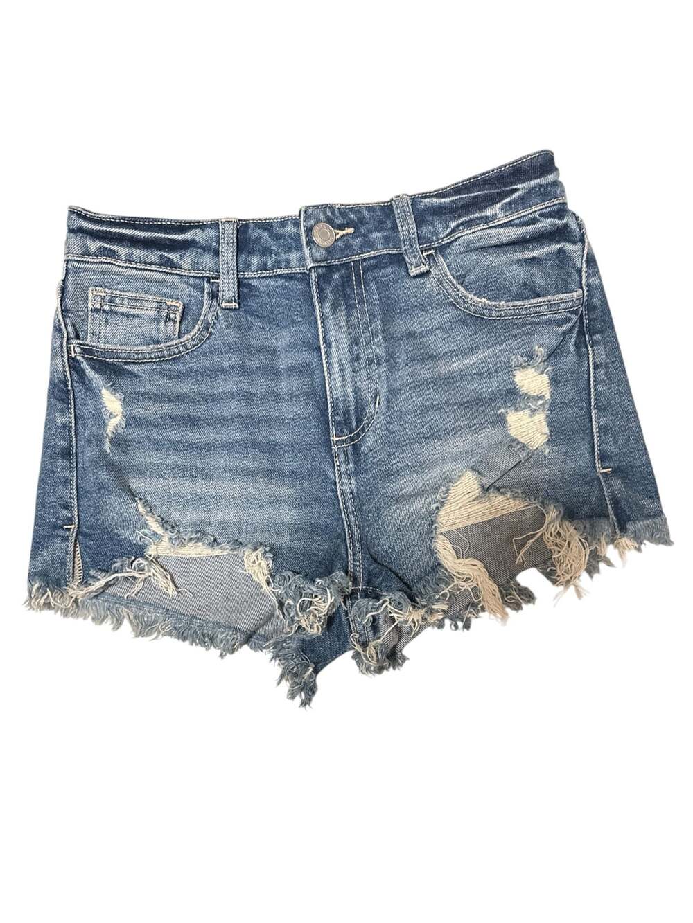 Cello High-Waisted Distressed Denim Jean Shorts Size S